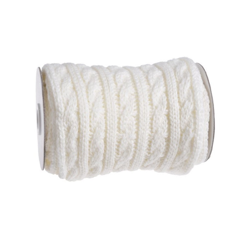 Rolka wełny we wzorek na drutach 2 m - szal