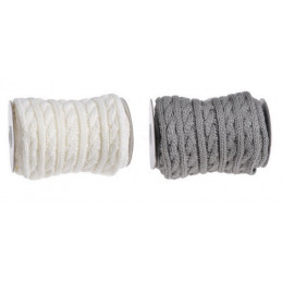 Rolka wełny we wzorek na drutach 2 m - szal