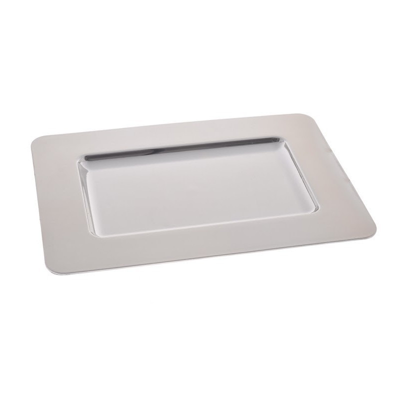 Talerz dekoracyjny jak aluminiowy 35x25x2 cm