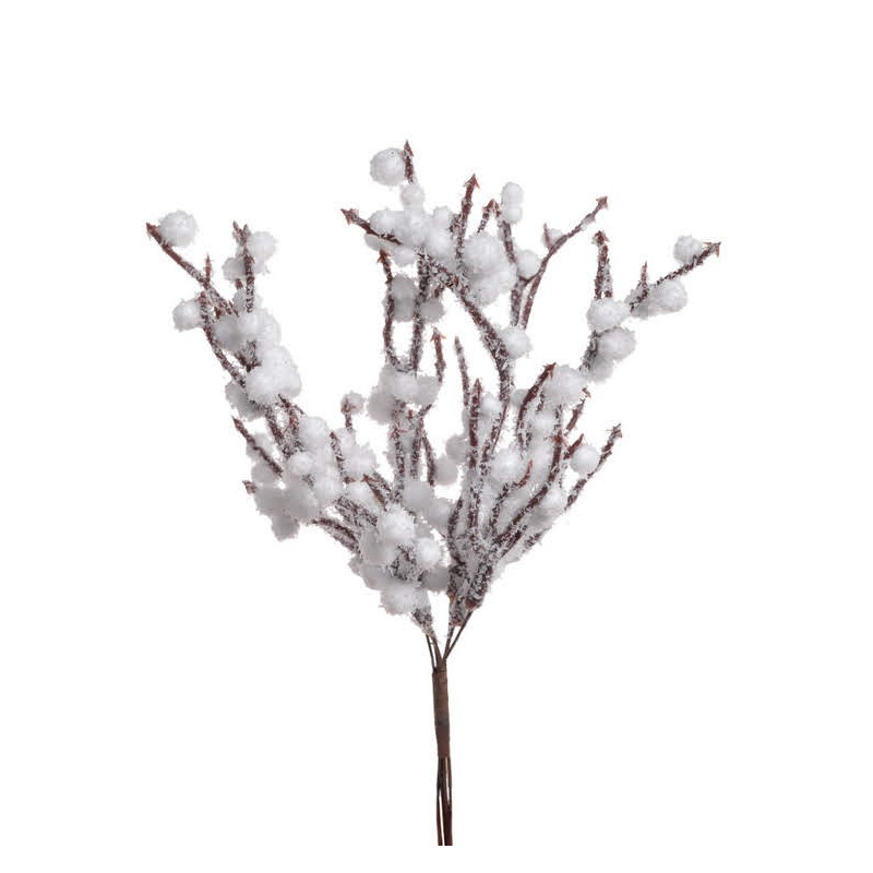 Pik z ośnieżonymi kuleczkami 6szt-pęczek 18 cm