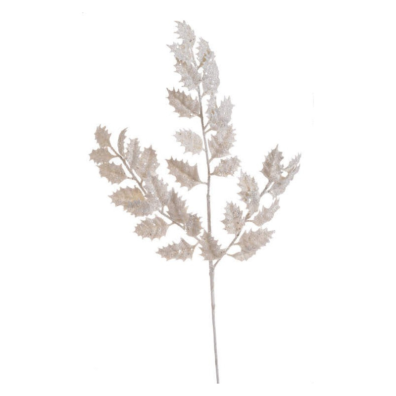 Ostrokrzew gałązka brokacona..75 cm - element dekoracyjny
