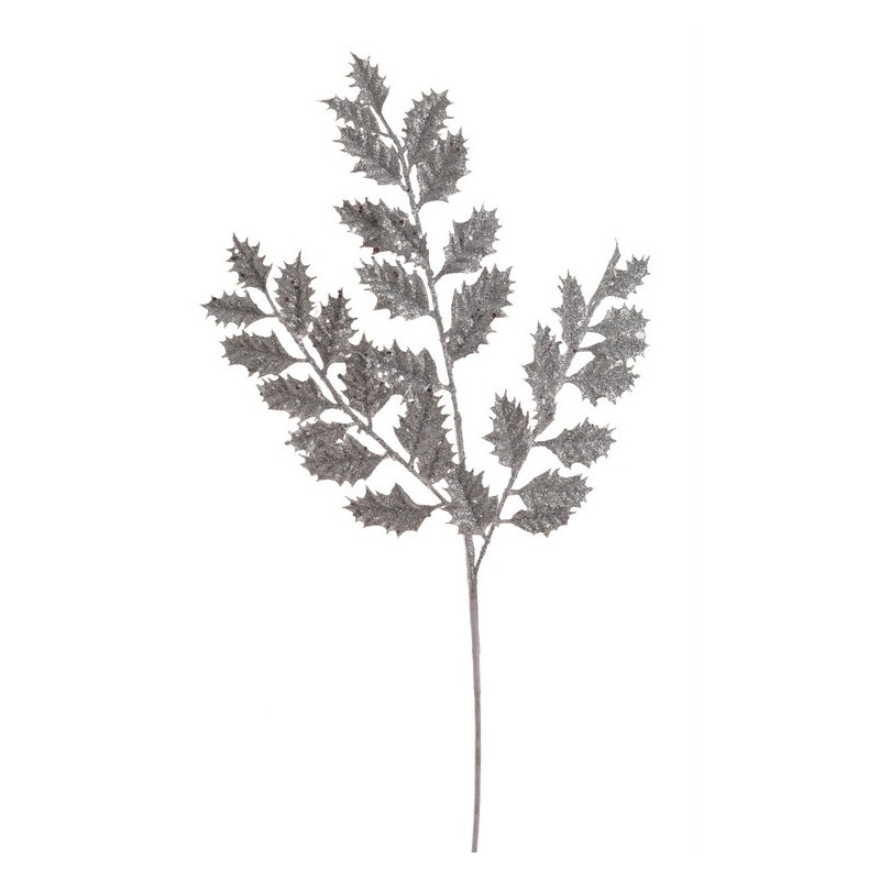 Ostrokrzew gałązka brokacona..75 cm - element dekoracyjny