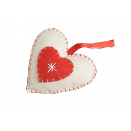 Serce zawieszka z filcu 9,5 cm