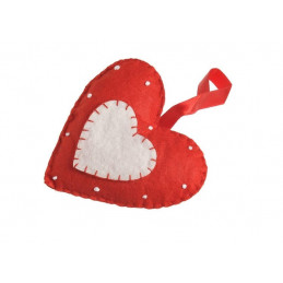 Serce zawieszka z filcu 2szt-paczka 9,5cm