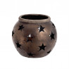 Osłonka z ażurowymi gwiazdkami 15 cm - ceramika
