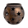 Osłonka z ażurowymi gwiazdkami 22 cm - ceramika