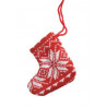 Zawieszka skarpeta 10cm, 2szt-kpl - ozdoba choinkowa