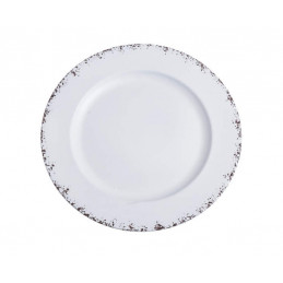 Talerz dekoracyjny rustykalny 28 cm WHITE..28x28x2 cm