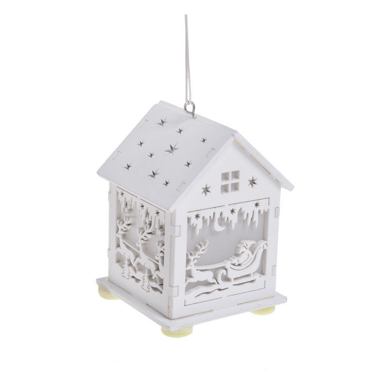 Domek-latarenka LED 7x7x10 cm - na adwent