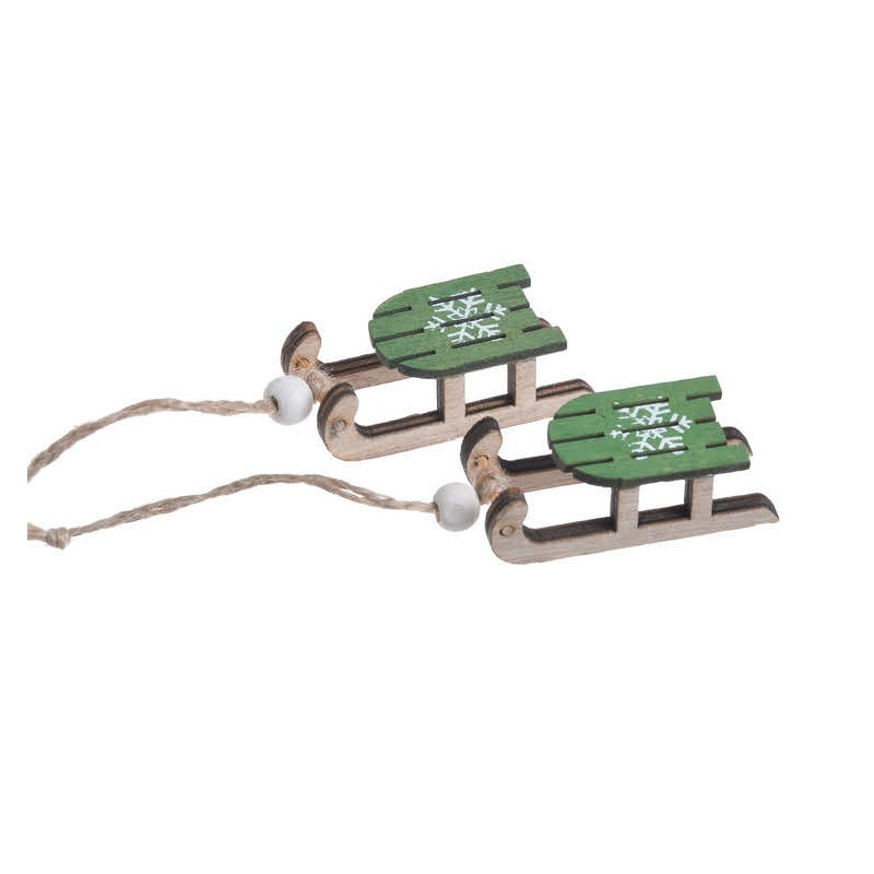 Saneczki 2szt-pacz..6 cm  -zawieszka