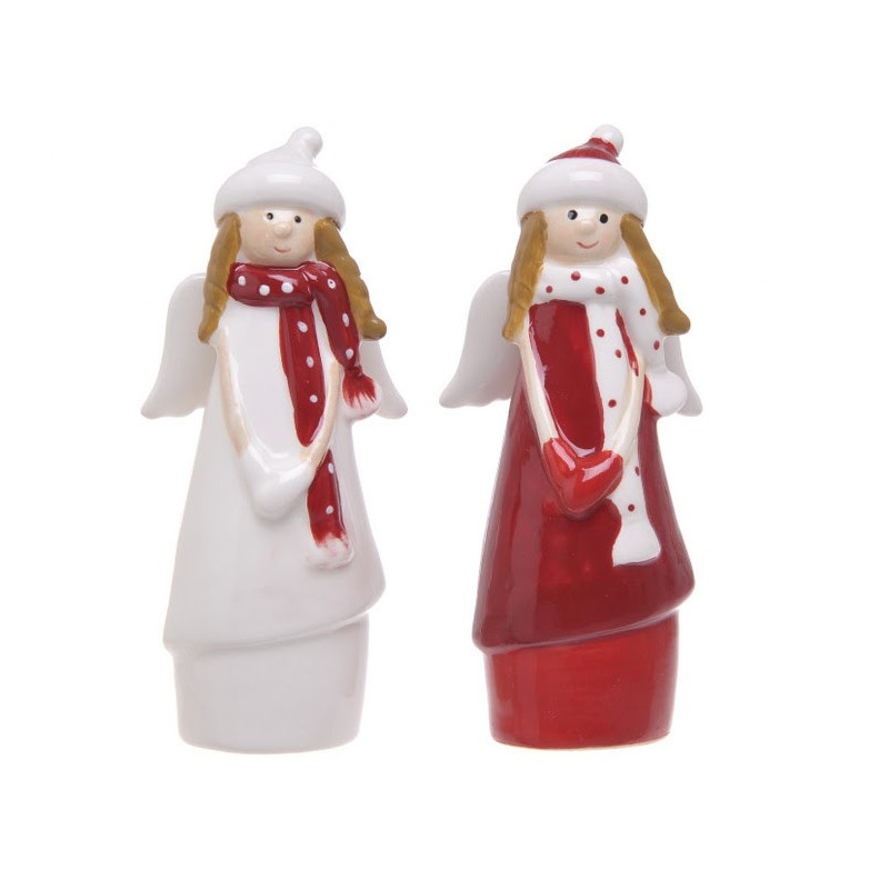 Aniołek w czapce 16 cm - ceramika