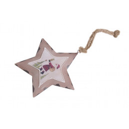 Gwiazda zawieszka 10 cm - blacha