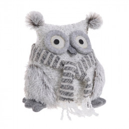 Sowa w szaliku 20 cm - art. dekoracyjny