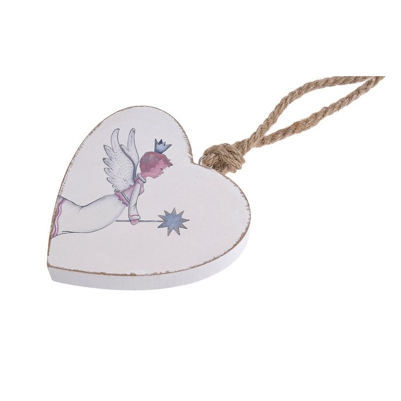 Serce zawieszka aniołek12 cm - metal