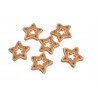 Nalepki piernikowe gwiazdki  6 szt-kpl..3 cm