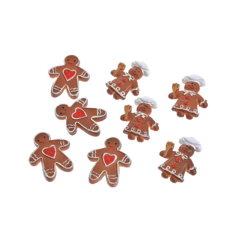 Zawieszki piernikowe ludziki 8  szt-kpl..3 cm