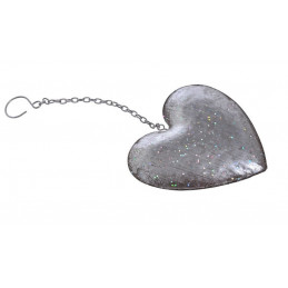 Serce metalowe 12 cm - zawieszka
