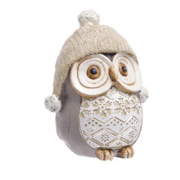 Zimowa sówka 13 cm