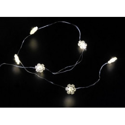 Lampki choinkowe ledowe 20L śnieżynki 2m + 30 cm