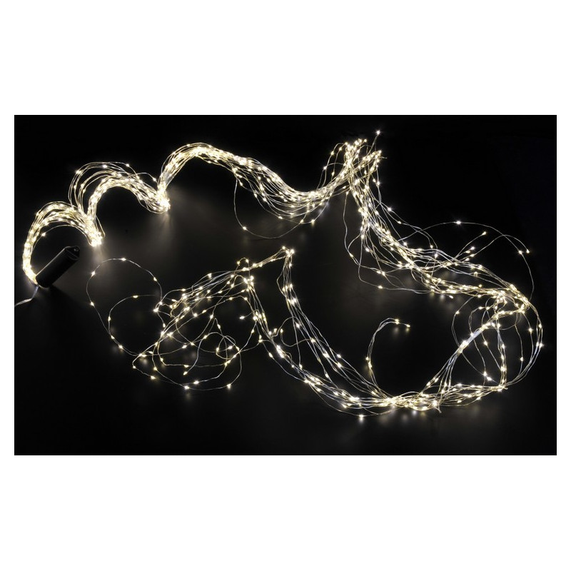 Lampki ledowe mini 720L, 22 x 2,4 m + 3m światło ciepłe