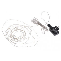 Lampki 100 LED 5m, zasilane 12V IP44