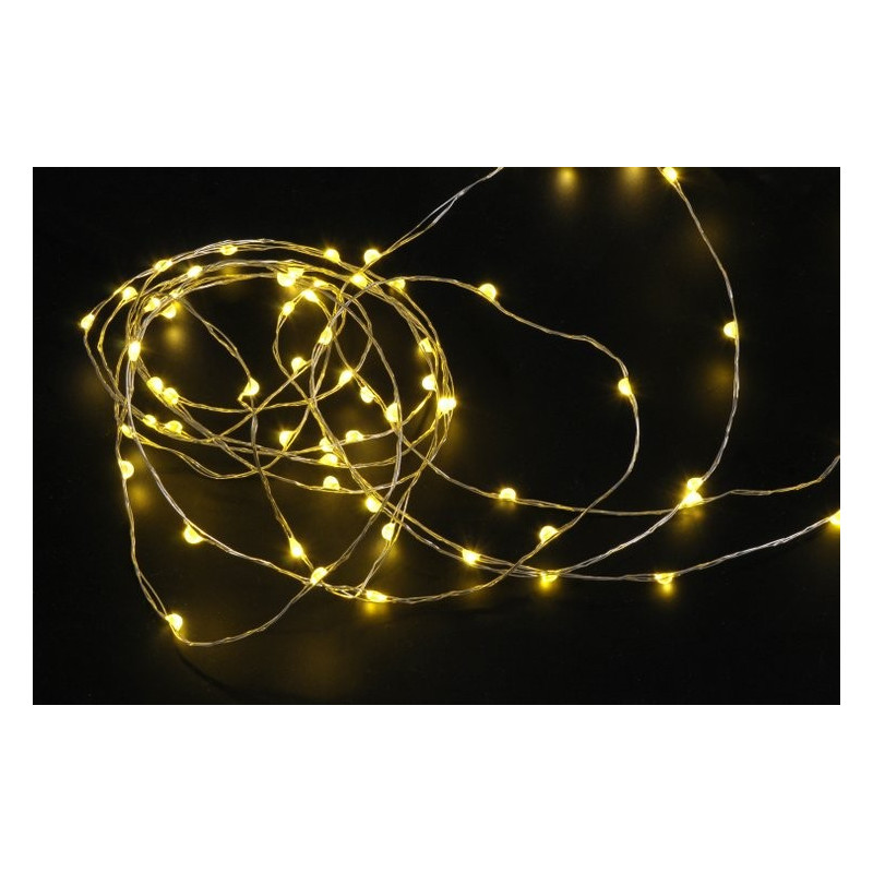 Lampki 100 LED 5m, zasilane 12V IP44