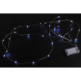 Lampki 30 LED 3m -światło zimne lub ciepłe,  zasilane 2AA