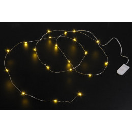 Lampki 50 LED 5 m , światło zimne,  zasilane 3AA