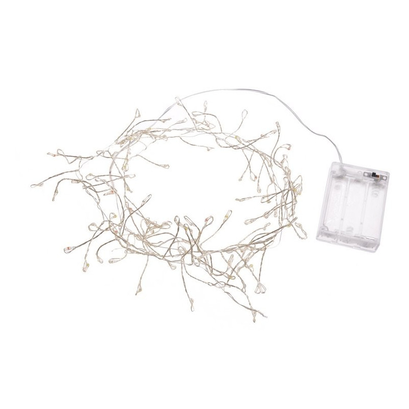 Lampki kolorowe 100LED 1m, zasilane 3AA multicolour