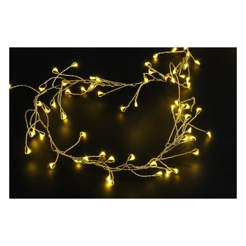 Lampki 100LED 1m , zasilane 3AA -światło ciepłe