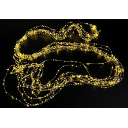 Lampki ledowe mini koraliki 360L, 12 x 3m , zasilane 12V światło ciepłe