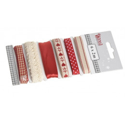 Wstążka dekoracyjna 6szt-kpl_1cm x 2m