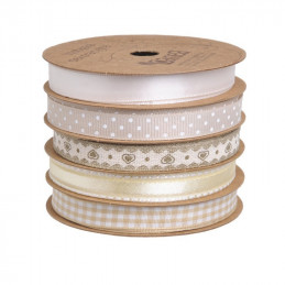 Wstążka 1cm x 5m, 5szt-kpl