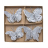Motylki brokatowe na klipie 8 sztkpl..5-6 cm