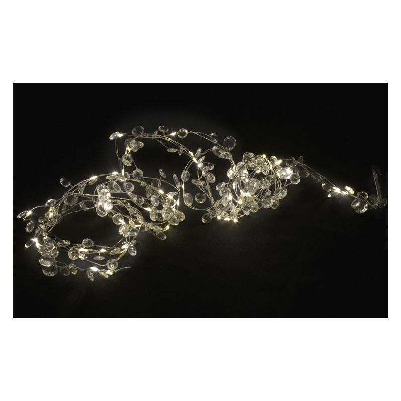 Lampki ledowe kryształki 60L, 3 x 2m, zasilane 12V 3 m