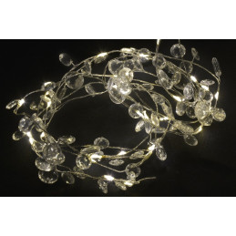 Lampki ledowe kryształki 60L, 3 x 2m, zasilane 12V 3 m