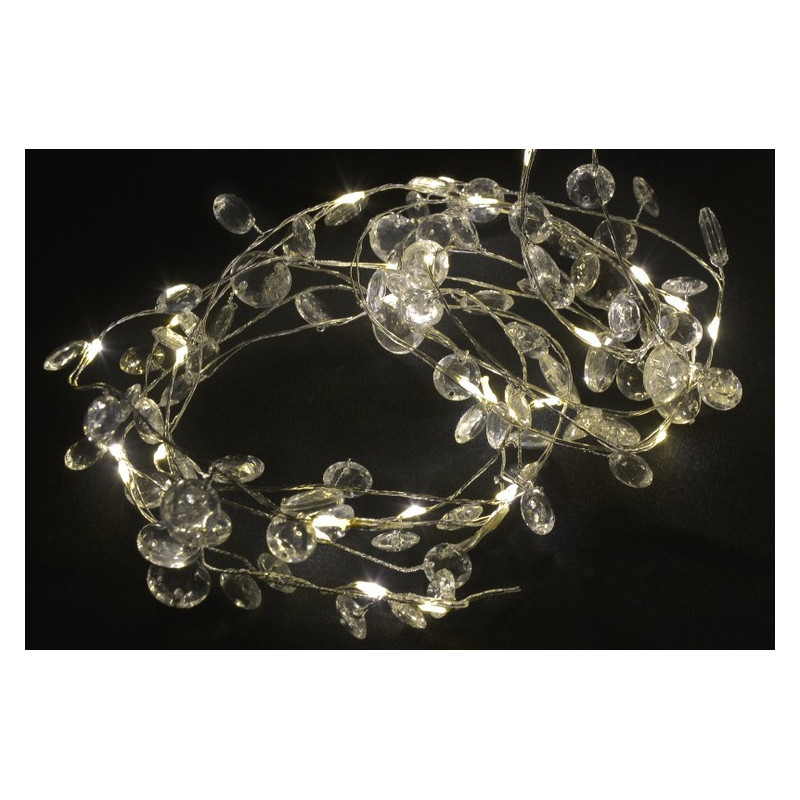 Lampki ledowe kryształki 60L, 3 x 2m, zasilane 12V 3 m