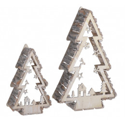 Choinki 2szt-kpl WHITE WASH...56x25x12cm, 36x23,5x10cm