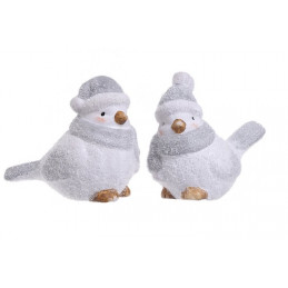 Zimowy ptak 9 cm - ceramika