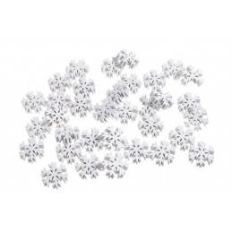 Płatki śniegu biało-szare 2,5cm paczka/36sztuk