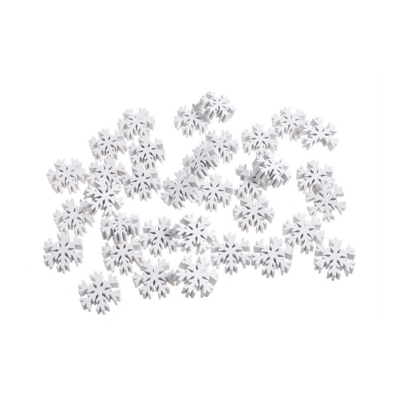 Płatki śniegu biało-szare 2,5cm paczka/36sztuk