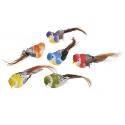 Ptaszek 7cm na klipie, 12szt-kpl.