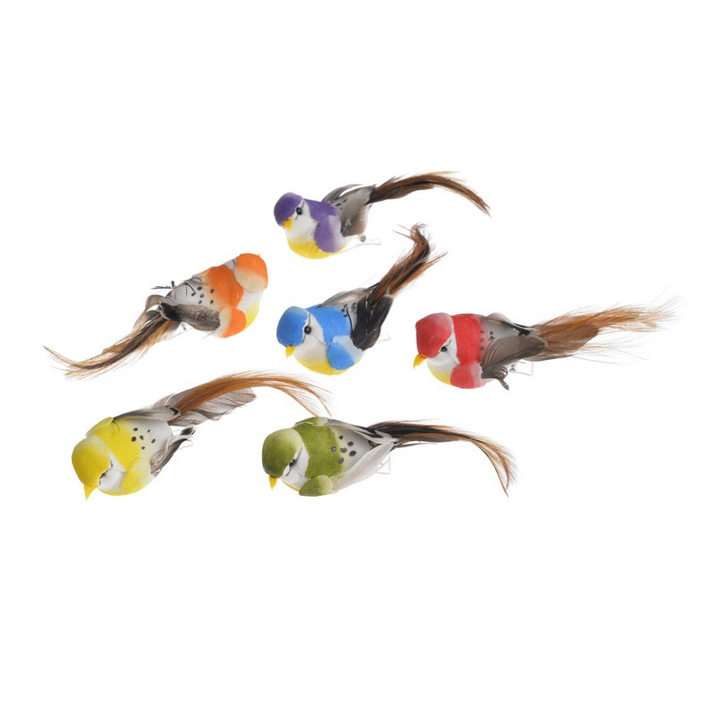 Ptaszek 7cm na klipie, 12szt-kpl.