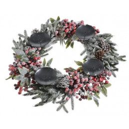 Wianek głogowy 60 cm na 4 świece.