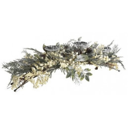 Świecznik zimowy jodłowy z białymi kuleczkami 90 cm