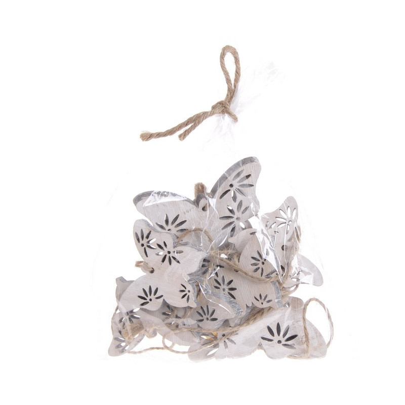 Motyle wykrawane biało-szare mix 5-7 cm