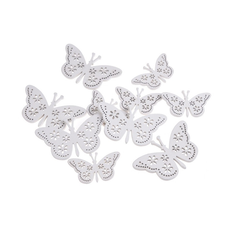 Motyl wykrawany ażurowy 10szt-paczka 7-10 cm