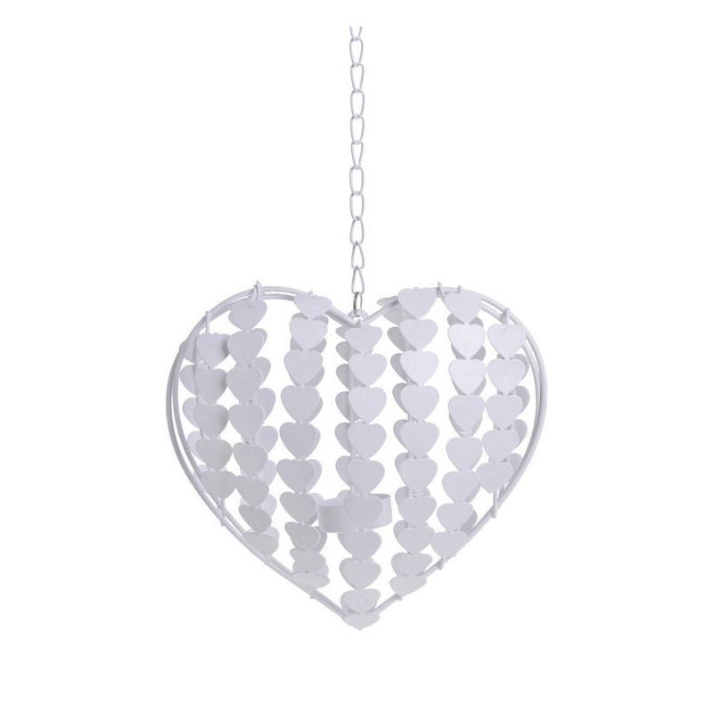 Serce w serca L_20x8x52 cm - zawieszka metalowa