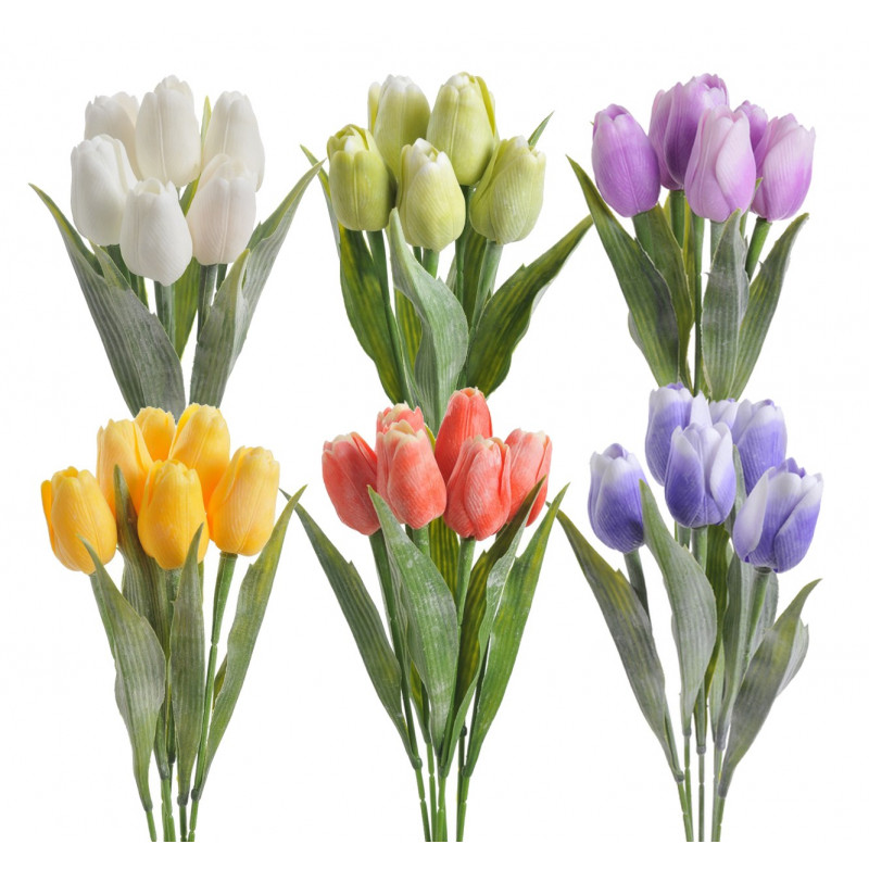 Tulipan x6..43 cm - sztuczny kwiat