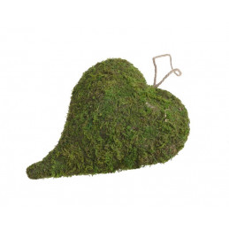 Serce 15x22cm - wyrób z mchu